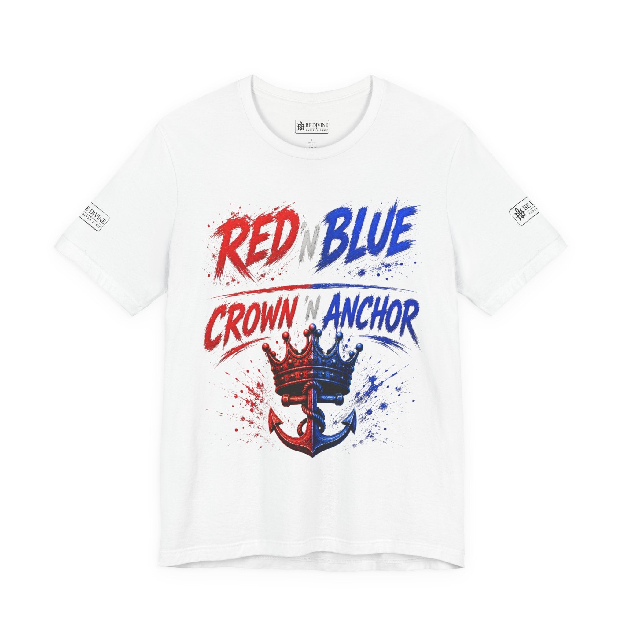 BE DIVINE™ Red ’N Blue Crown ’N Anchor Tee