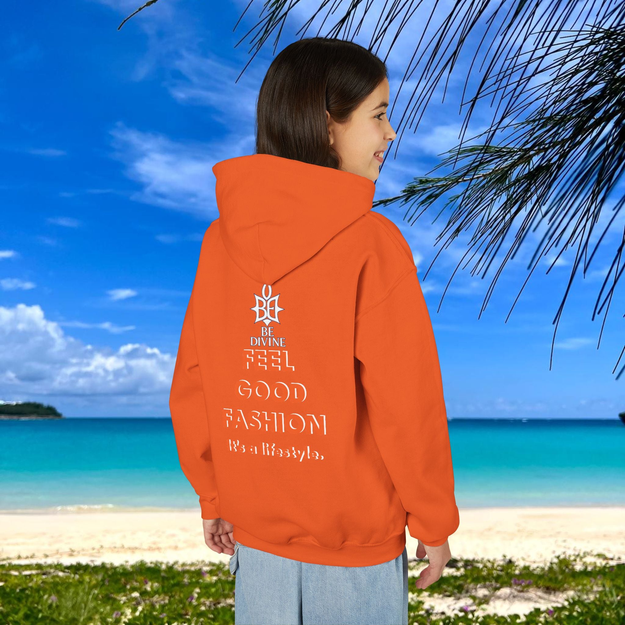 BE DIVINE™ Youth Hoodie – Gender Neutral, Soft Cotton, Inspirational Print (Youth S–XL)