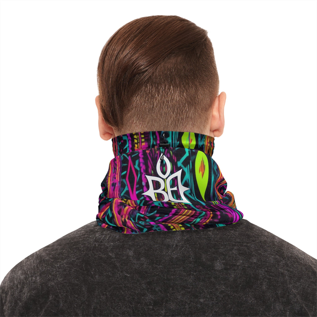 BE DIVINE™ Abstract Neon Winter Neck Gaiter with Drawstring - by Tabitha Essie