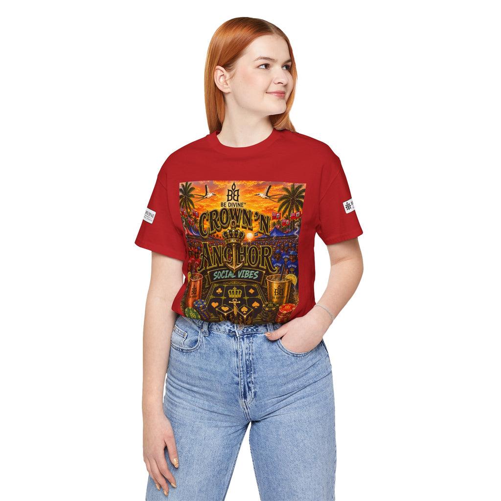 BE DIVINE™ Cup Match Social Vibes Tee – Crown 'N Anchor Edition