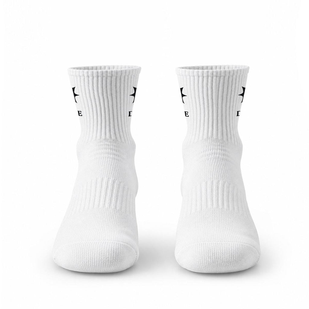 BE DIVINE™ Signature Embroidered Crew Socks | Premium Designer Cotton Socks by Tabitha Essie