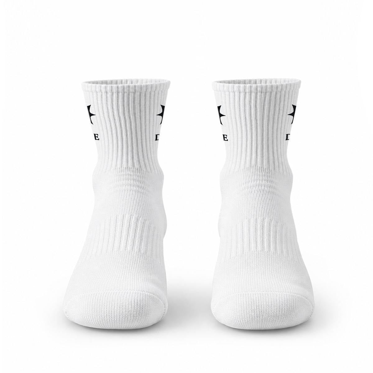 BE DIVINE™ Signature Embroidered Crew Socks | Premium Designer Cotton Socks by Tabitha Essie