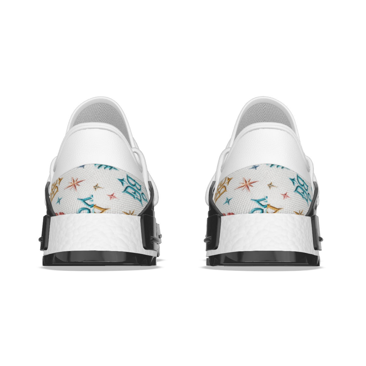 BE DIVINE™ Bermuda Collection - Island Icons Mesh Sneakers | White