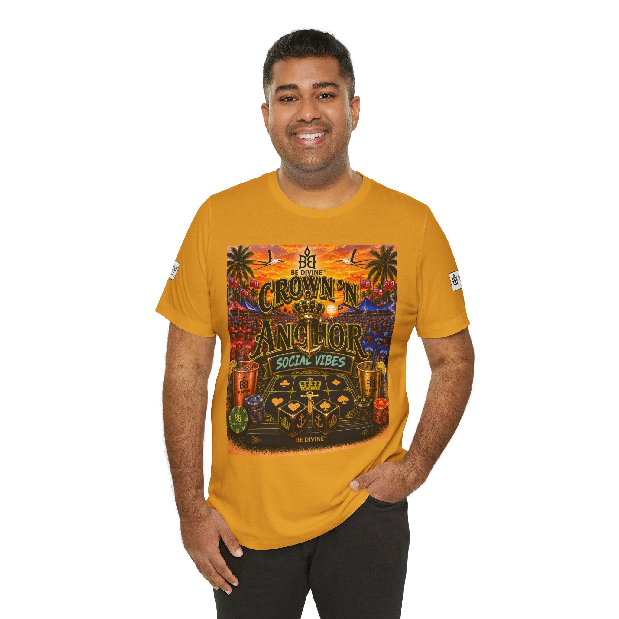 BE DIVINE™ Cup Match Social Vibes Tee – Crown 'N Anchor Edition
