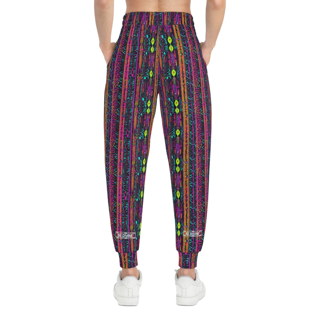 BE DIVINE™ Abstract Neon Unisex Athletic Joggers - by Tabitha Essie