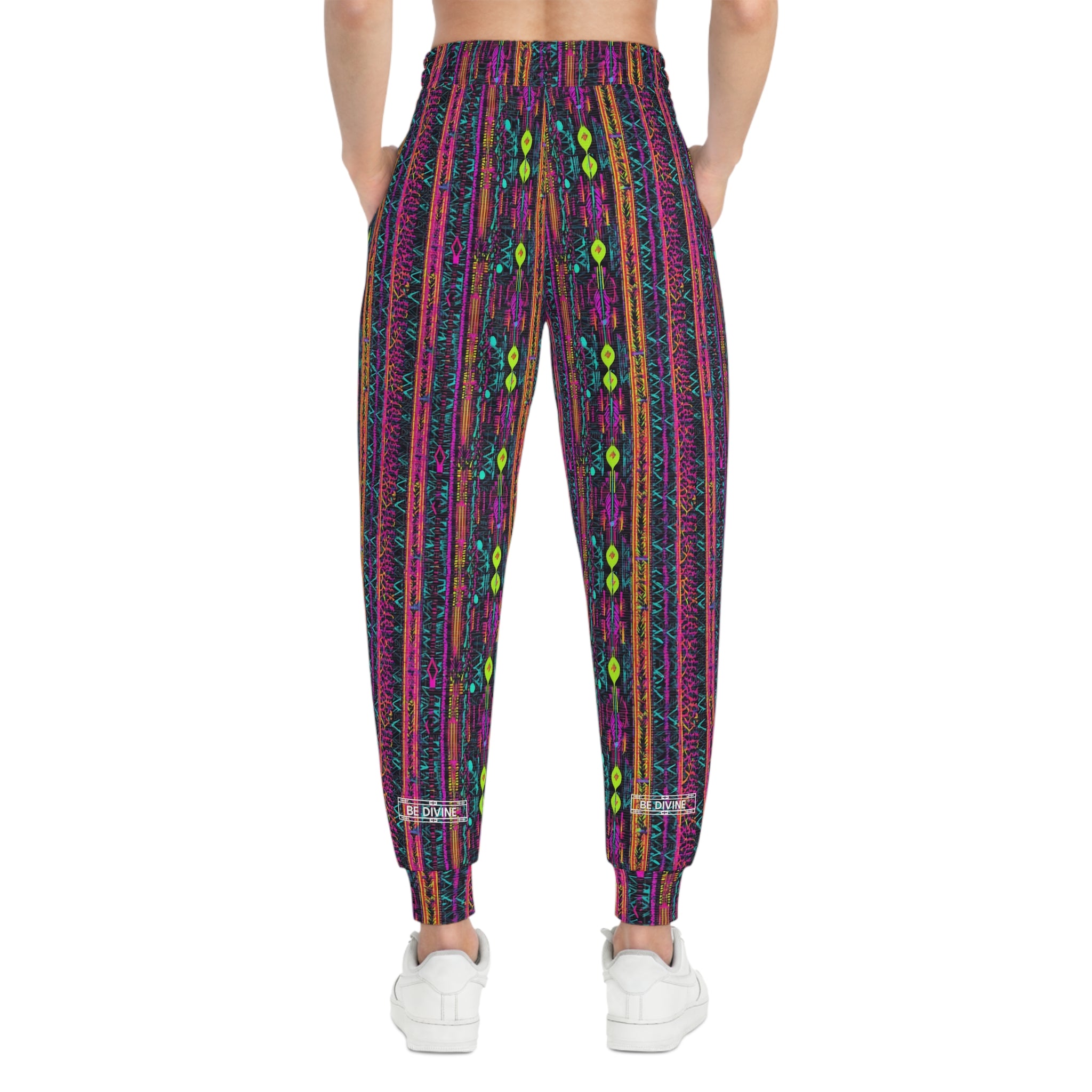 BE DIVINE™ Abstract Neon Unisex Athletic Joggers - by Tabitha Essie