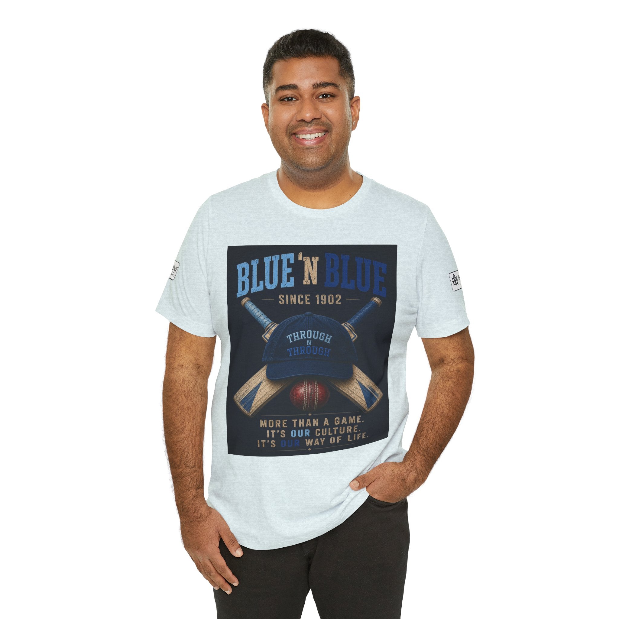 BE DIVINE™ Blue 'N Blue Since 1902 – Through 'N Through Heritage Tee
