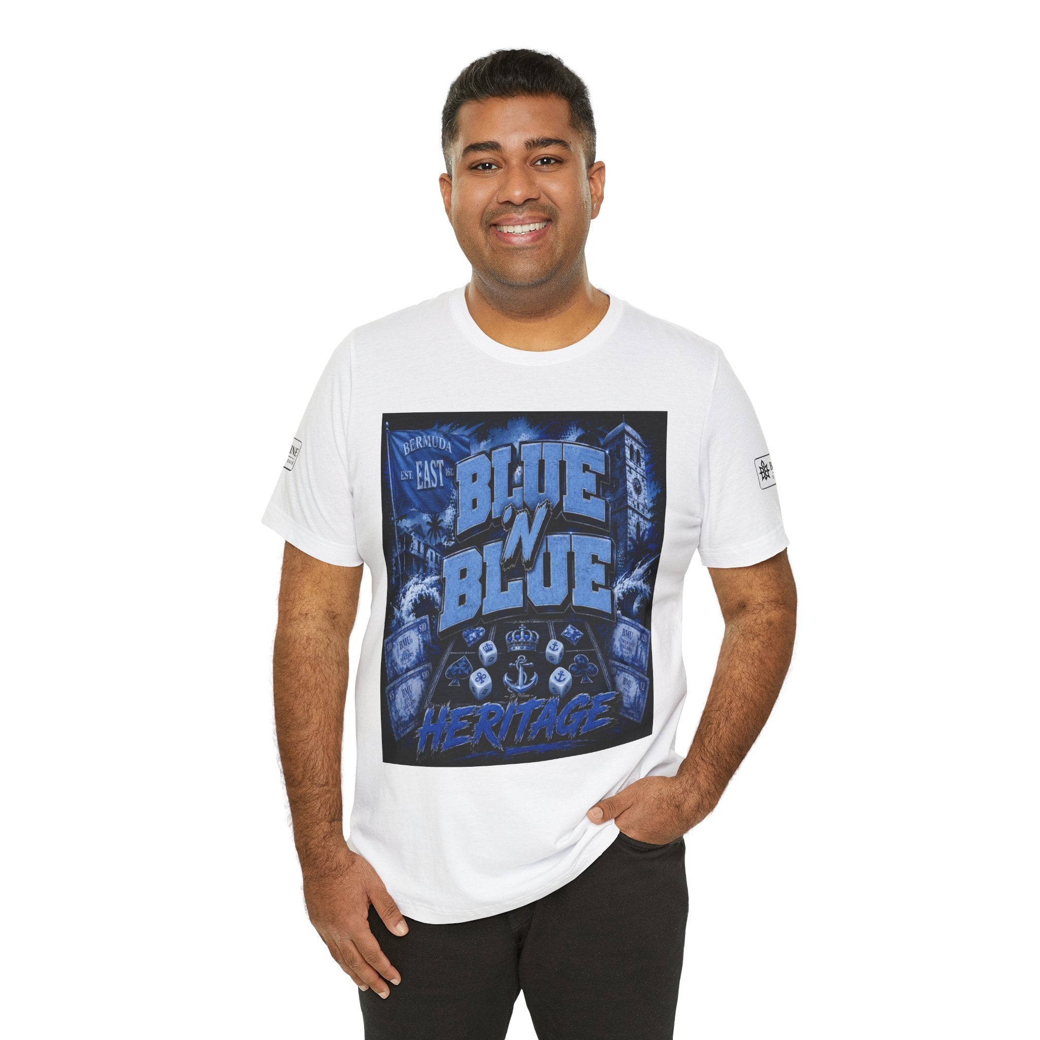 BE DIVINE™ Blue 'N Blue Heritage – I'm Here For Crown & Anchor Tee