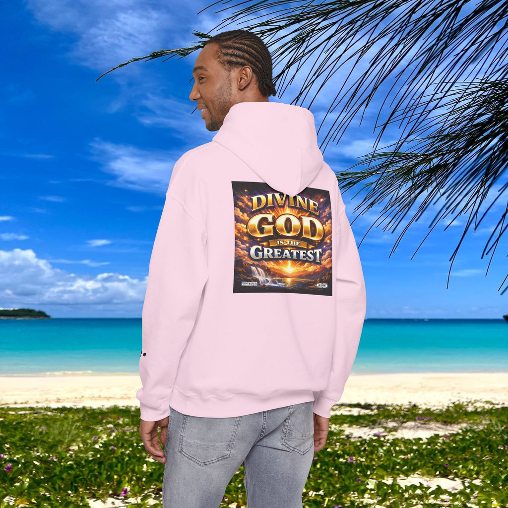 BE DIVINE™ Unisex Heavy Blend Hoodie – Divine God Is the Greatest Faith Statement Sweatshirt