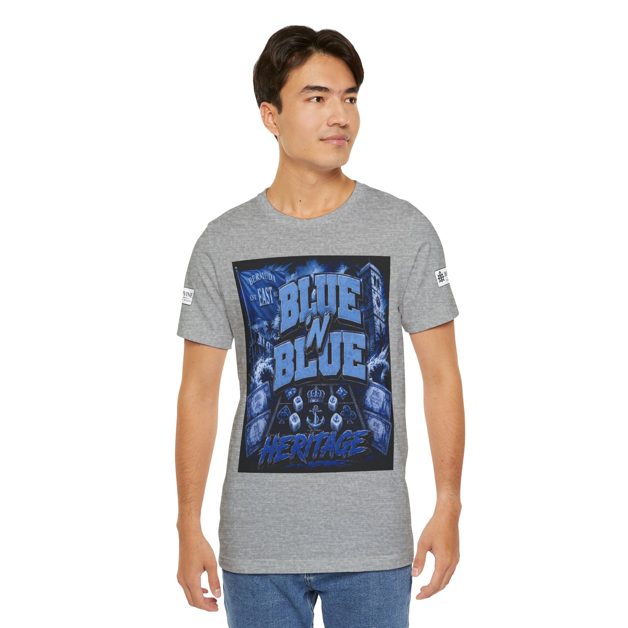 BE DIVINE™ Blue 'N Blue Heritage – I'm Here For Crown & Anchor Tee