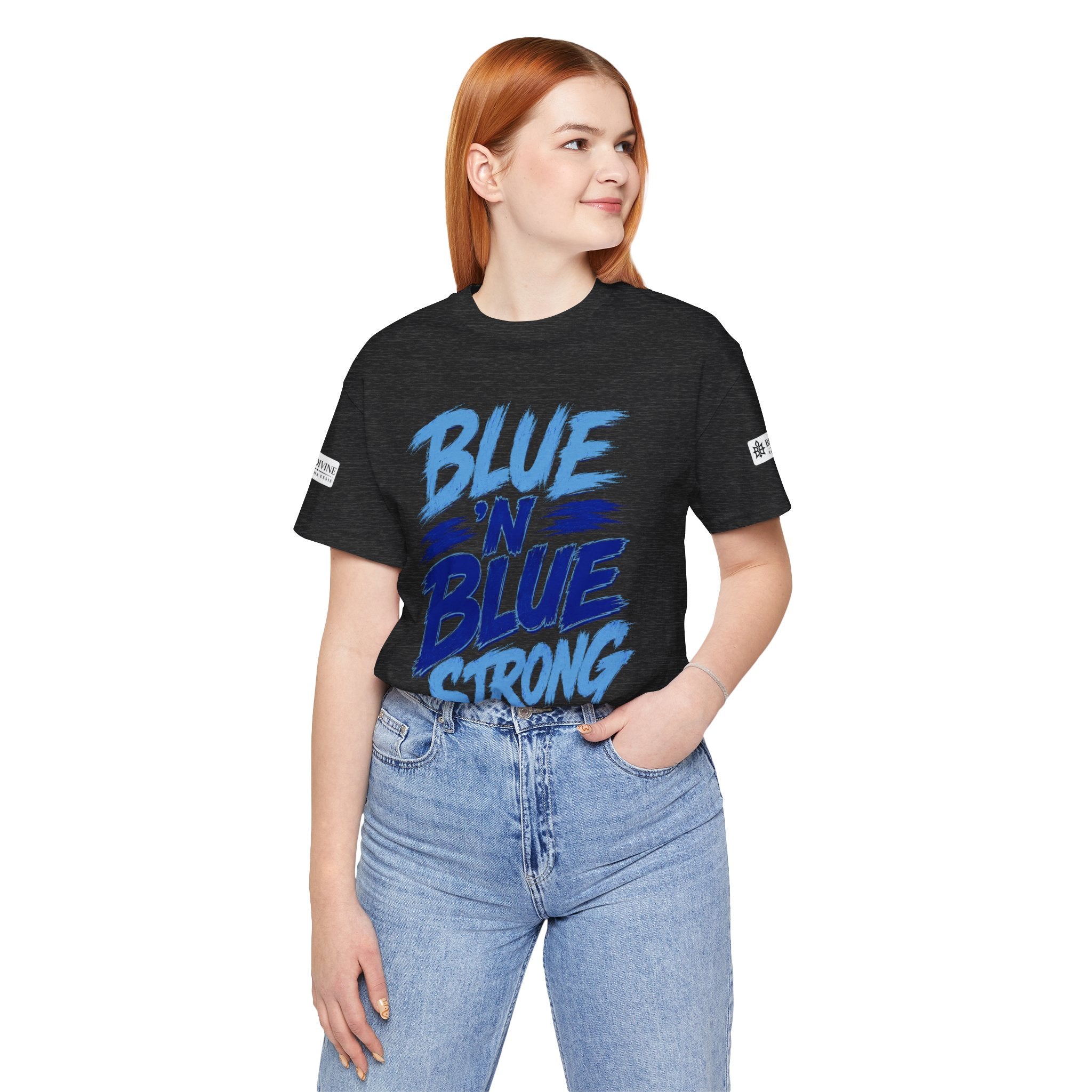 BE DIVINE™ Blue 'N Blue Strong Tee – Let's Gooo Baby Blue 'N Blue Edition