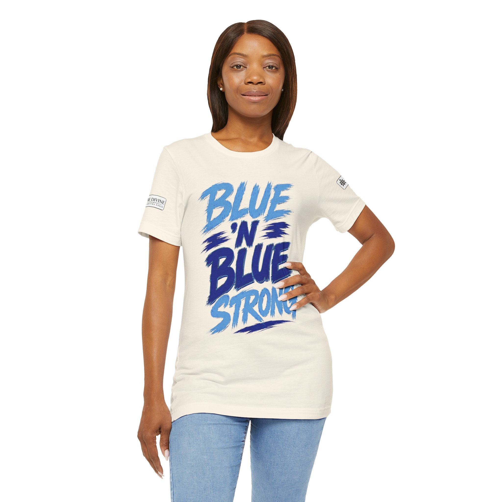 BE DIVINE™ Blue 'N Blue Strong Tee – Let's Gooo Baby Blue 'N Blue Edition