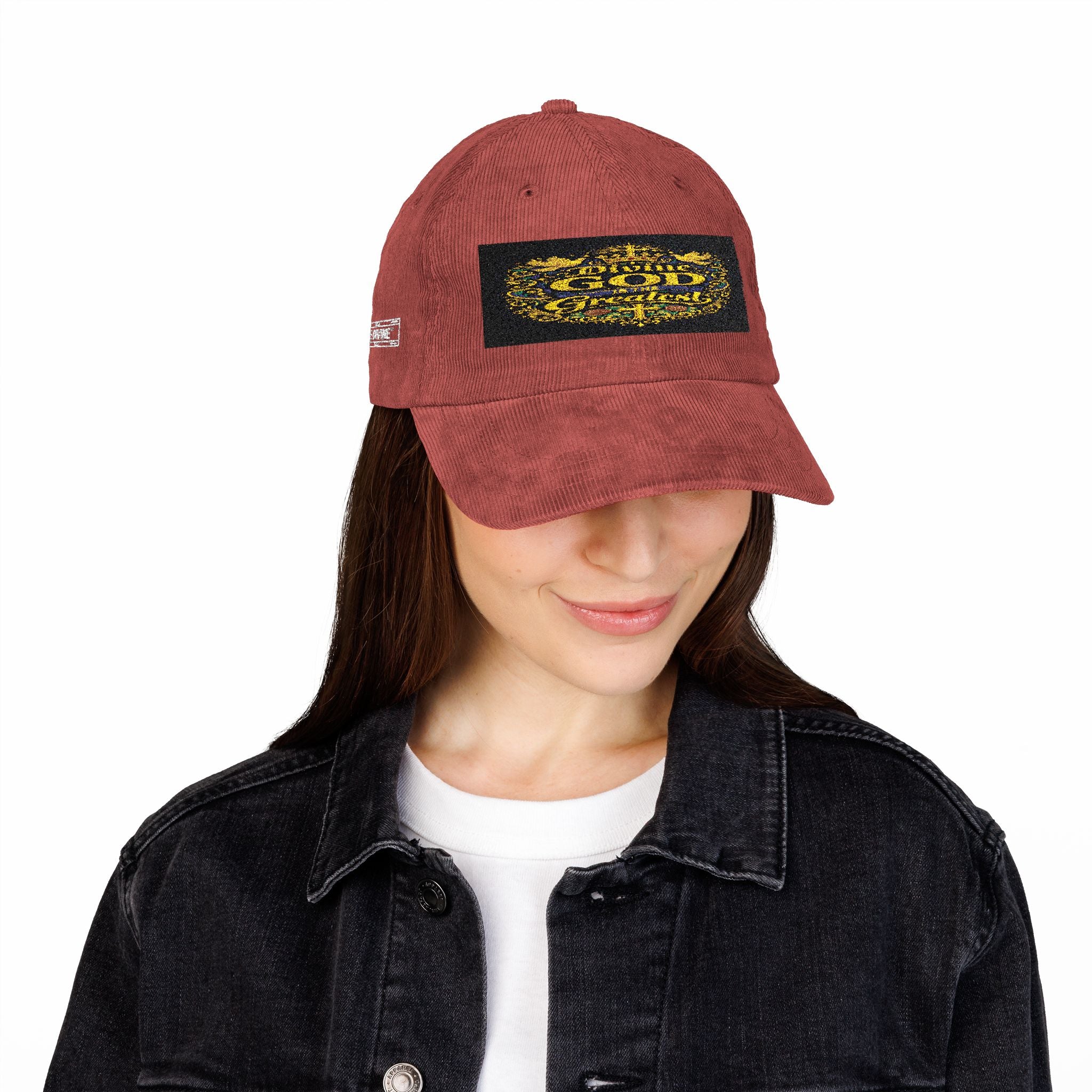 BE DIVINE™ “Divine God Is the Greatest” Vintage Corduroy Cap - Embroidered