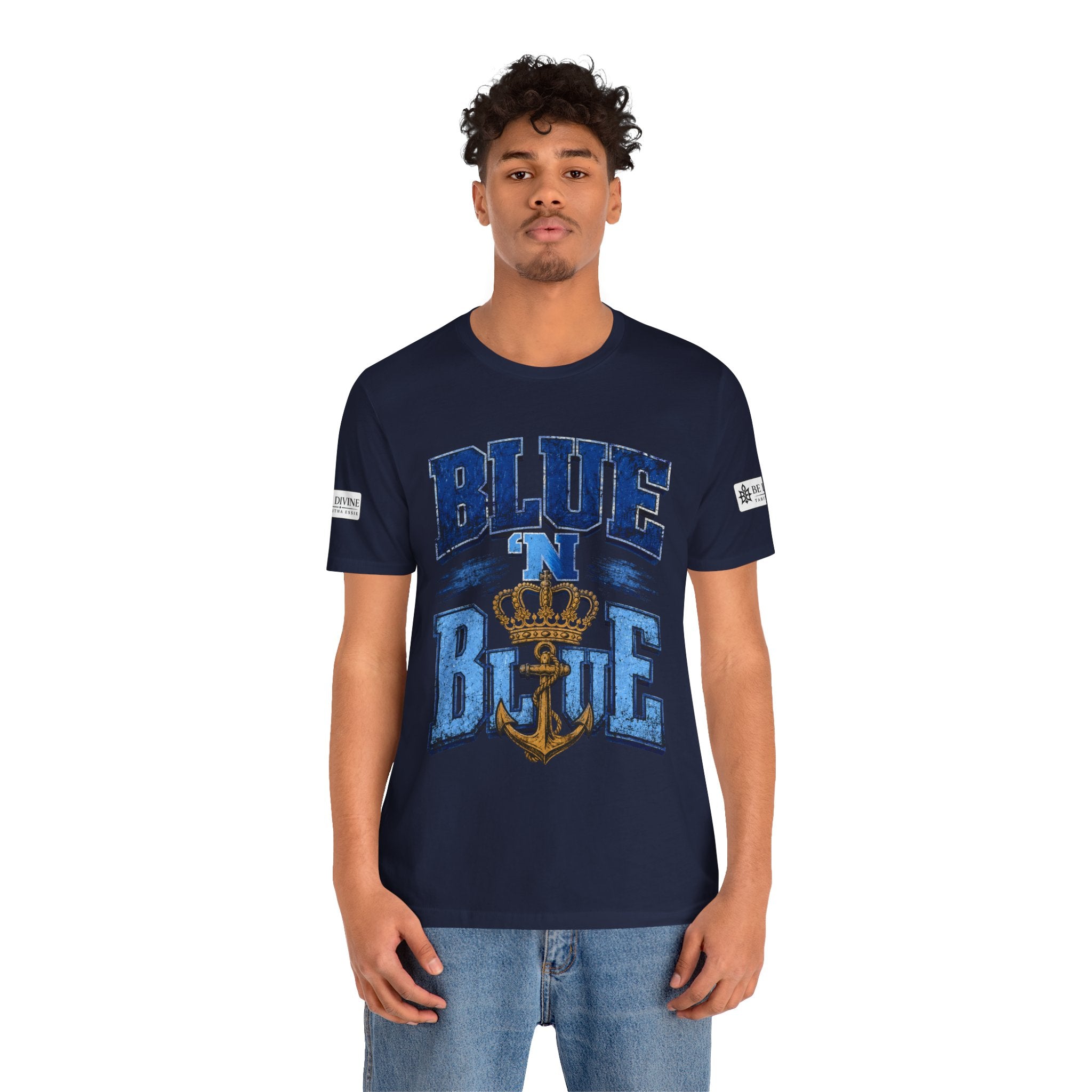BE DIVINE™ BLUE 'N BLUE T-Shirt – Crown 'N Anchor Edition