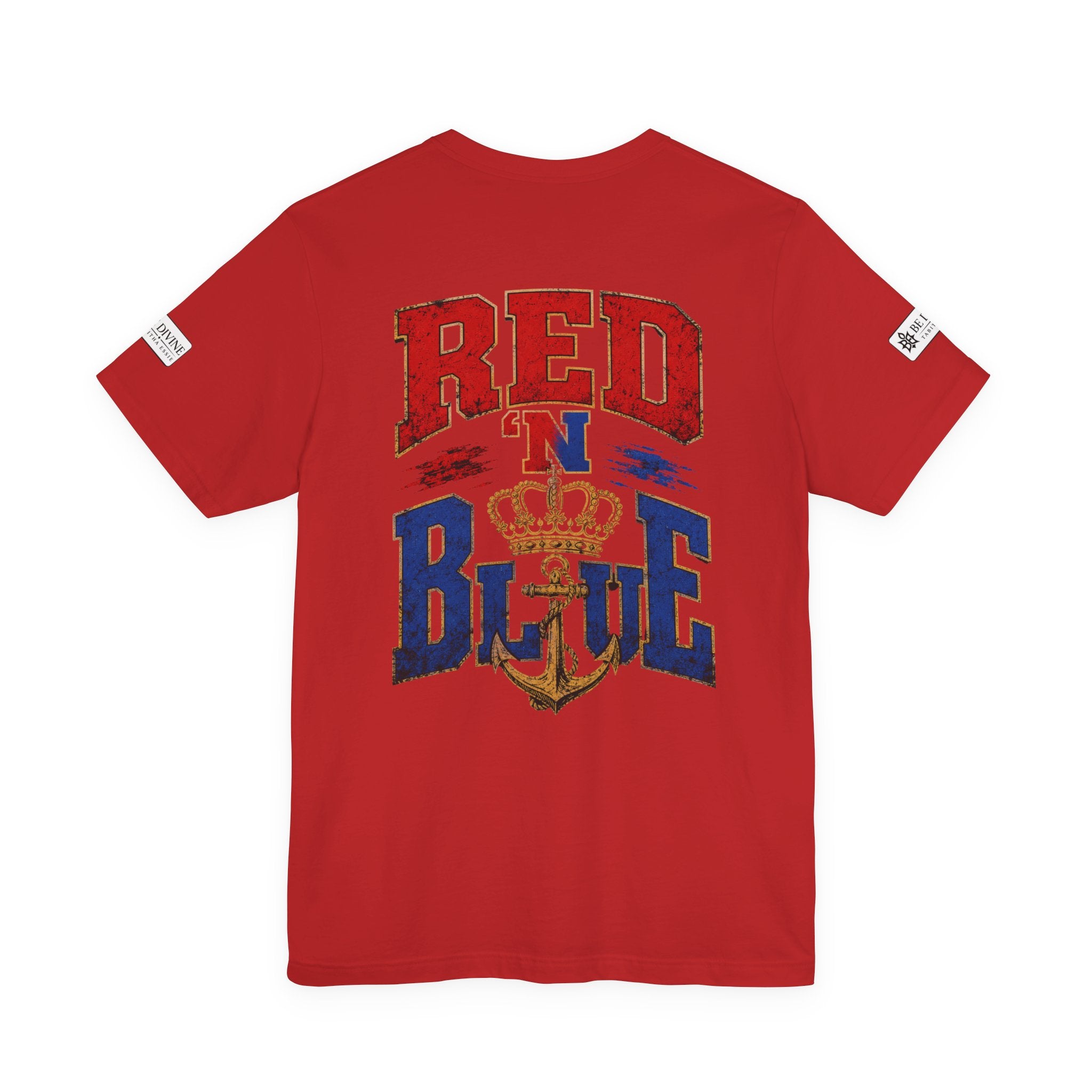 BE DIVINE™ RED 'N BLUE Tee – Crown 'N Anchor Edition