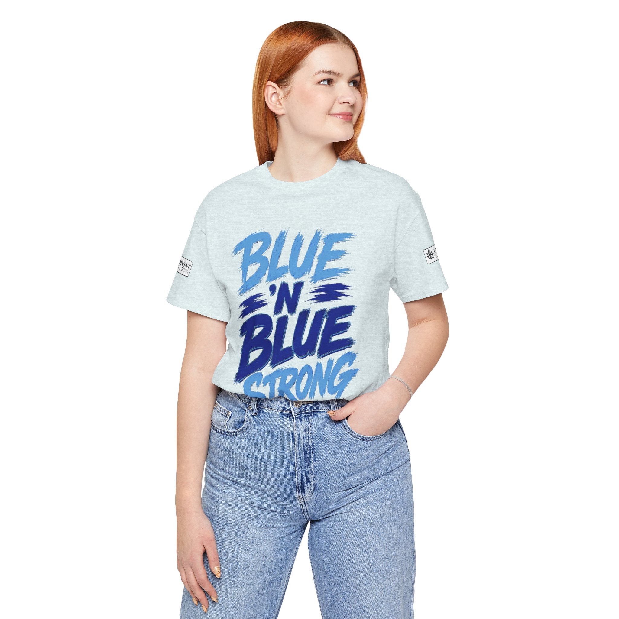 BE DIVINE™ Blue 'N Blue Strong Tee – Let's Gooo Baby Blue 'N Blue Edition