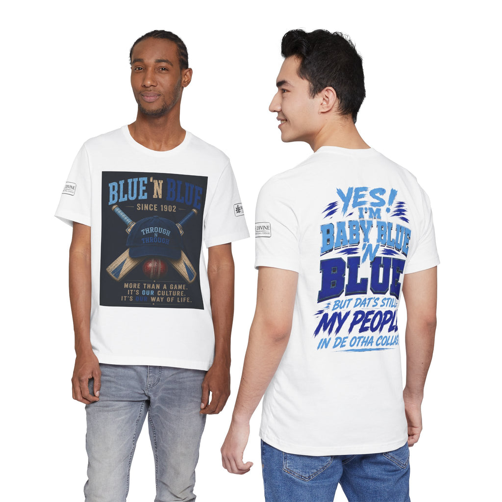 BE DIVINE™ Blue 'N Blue Since 1902 – Through 'N Through Heritage Tee
