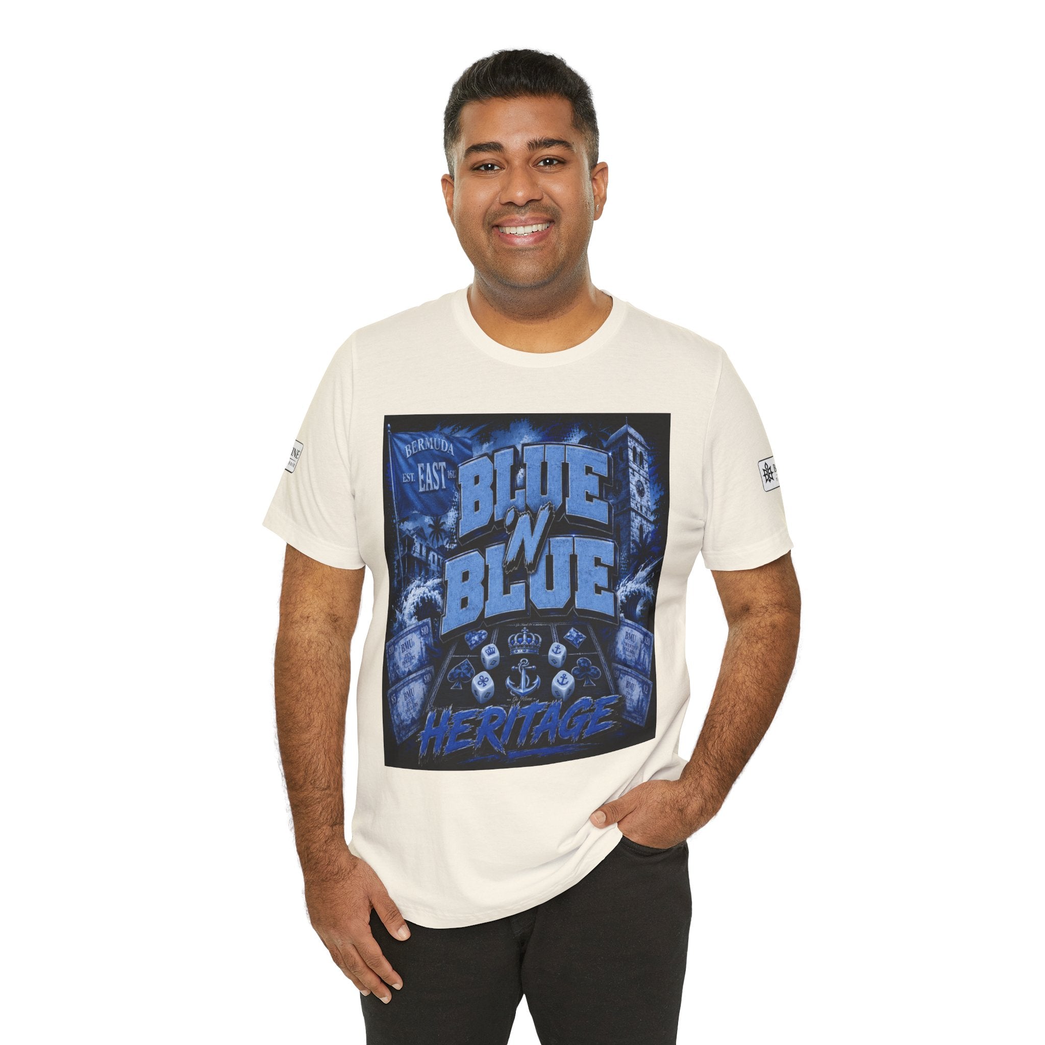 BE DIVINE™ Blue 'N Blue Heritage – I'm Here For Crown & Anchor Tee