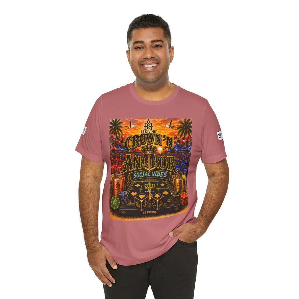 BE DIVINE™ Cup Match Social Vibes Tee – Crown 'N Anchor Edition