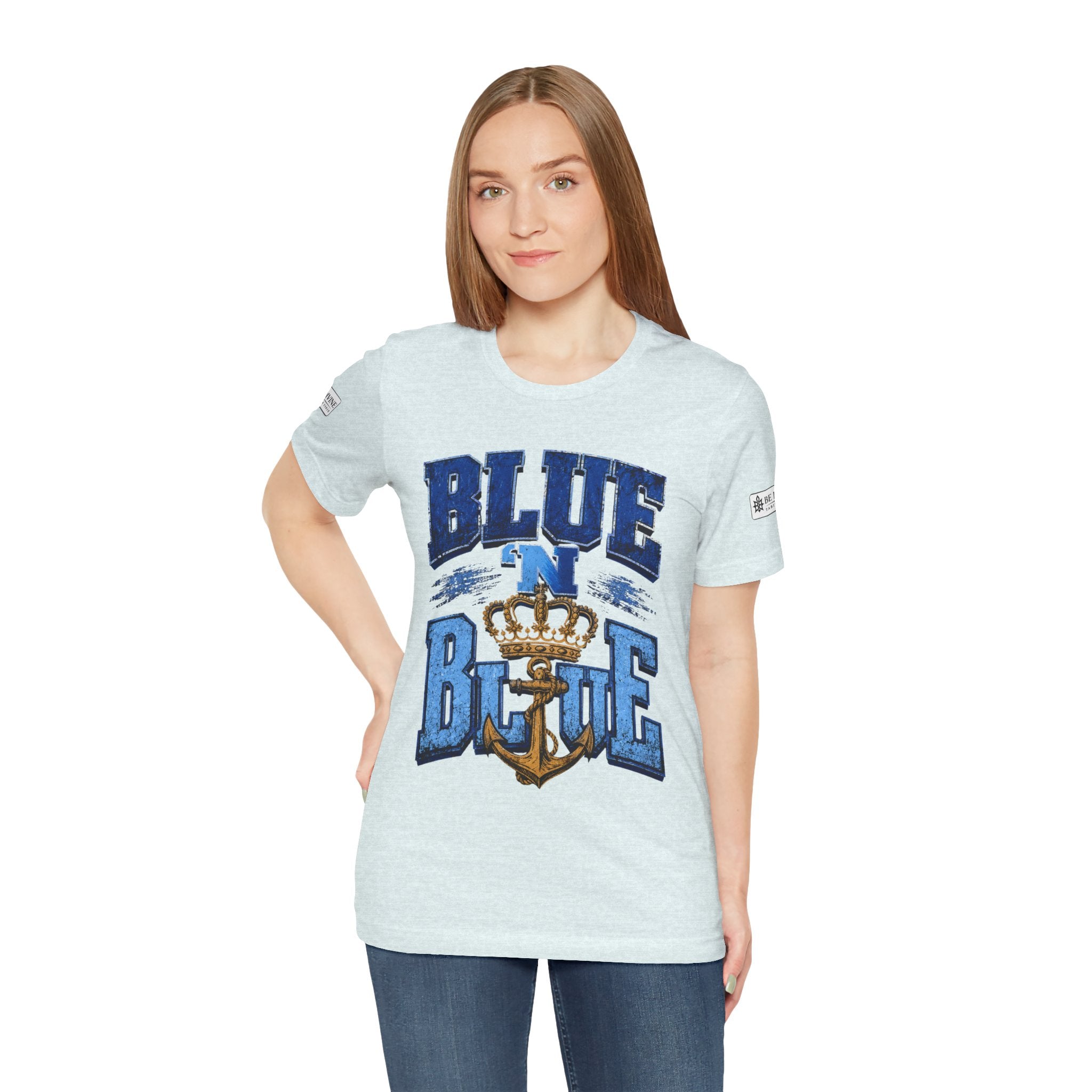 BE DIVINE™ BLUE 'N BLUE T-Shirt – Crown 'N Anchor Edition