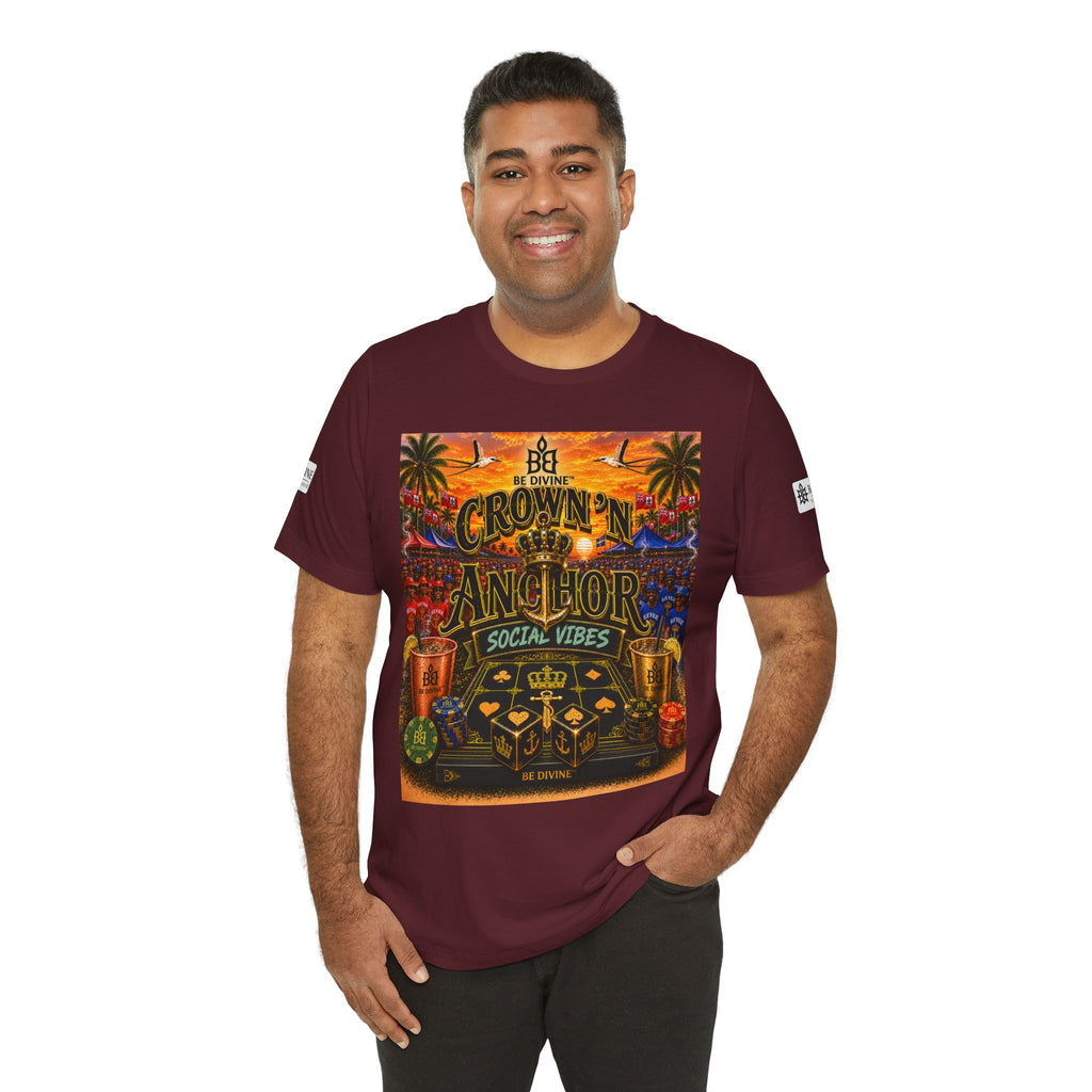 BE DIVINE™ Cup Match Social Vibes Tee – Crown 'N Anchor Edition