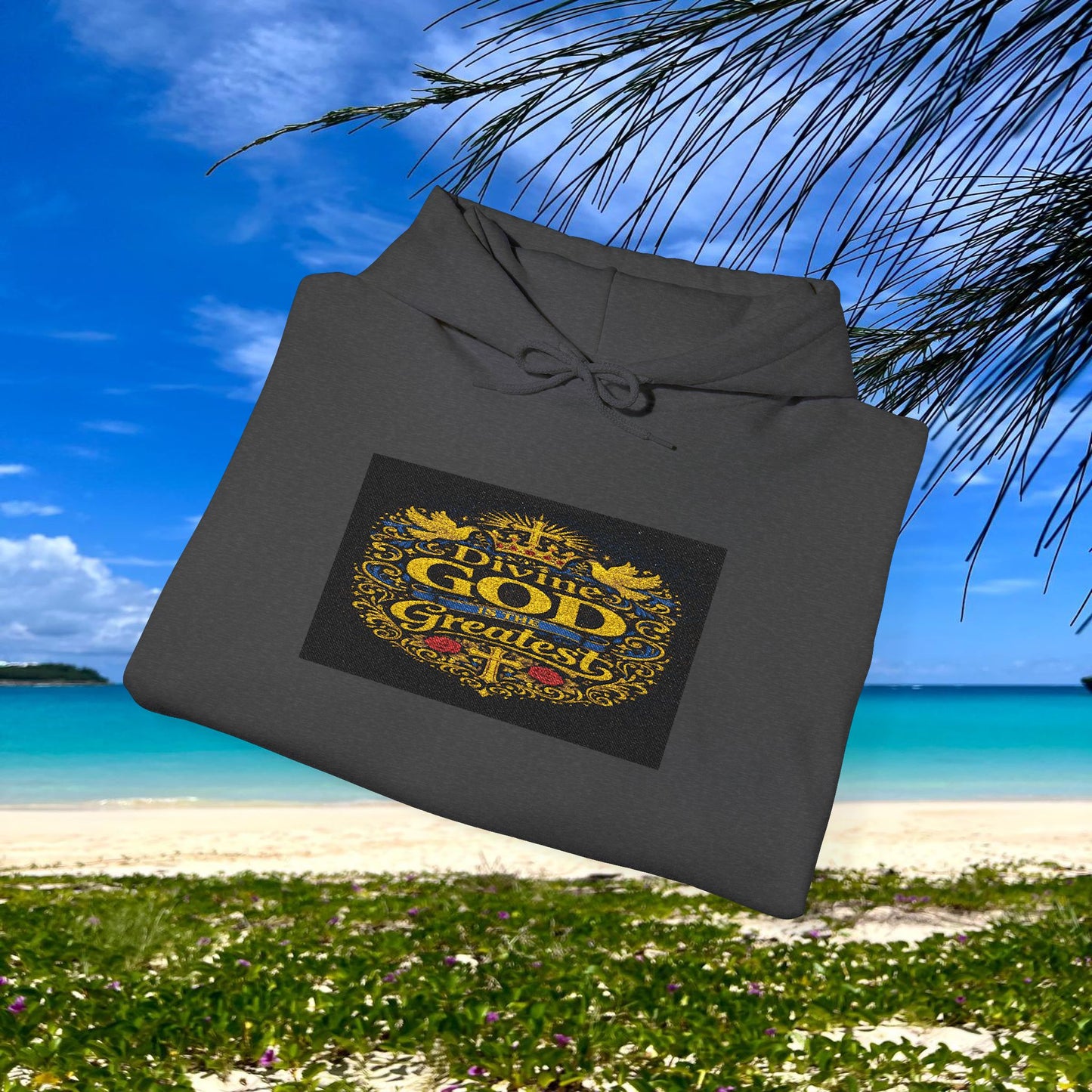 BE DIVINE™ “Divine God Is the Greatest” Embroidered Unisex Hoodie