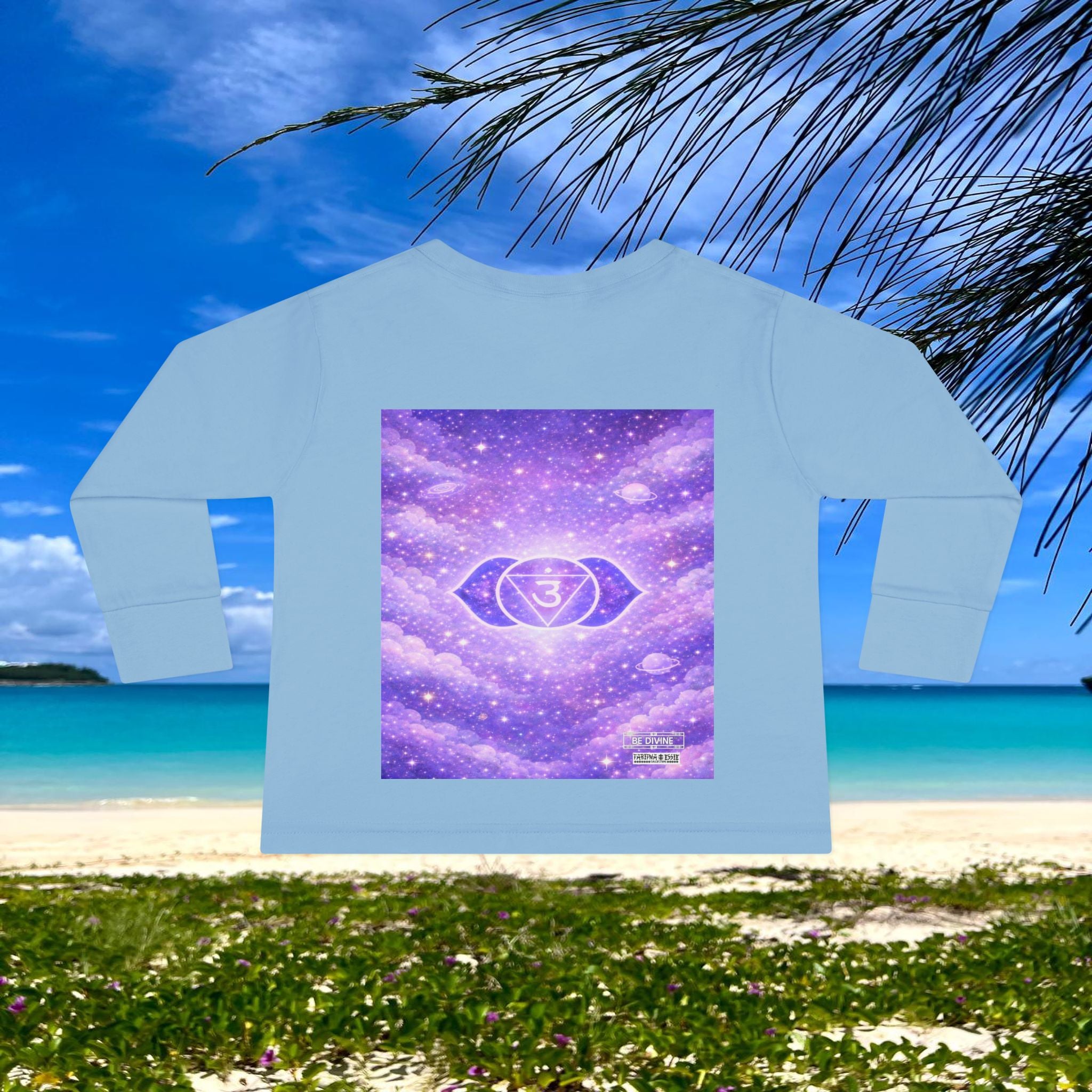 BE DIVINE™ Third Eye Chakra Toddler Long Sleeve Tee | Intuition & Inner Wisdom Shirt