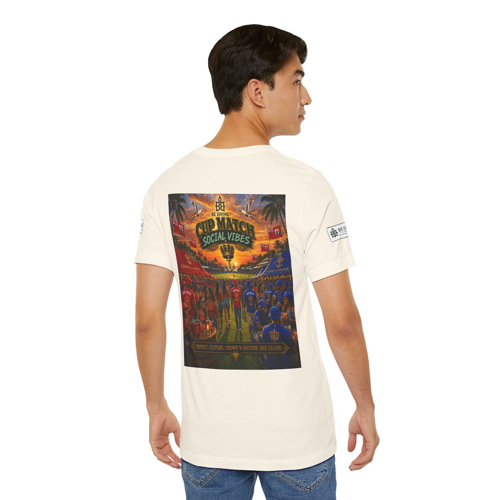 BE DIVINE™ Cup Match Social Vibes Tee – Crown 'N Anchor Edition