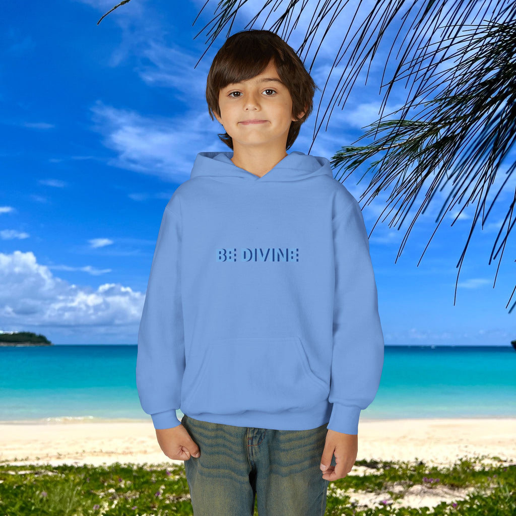 BE DIVINE™ Youth Hoodie – Gender Neutral, Soft Cotton, Inspirational Print (Youth S–XL)