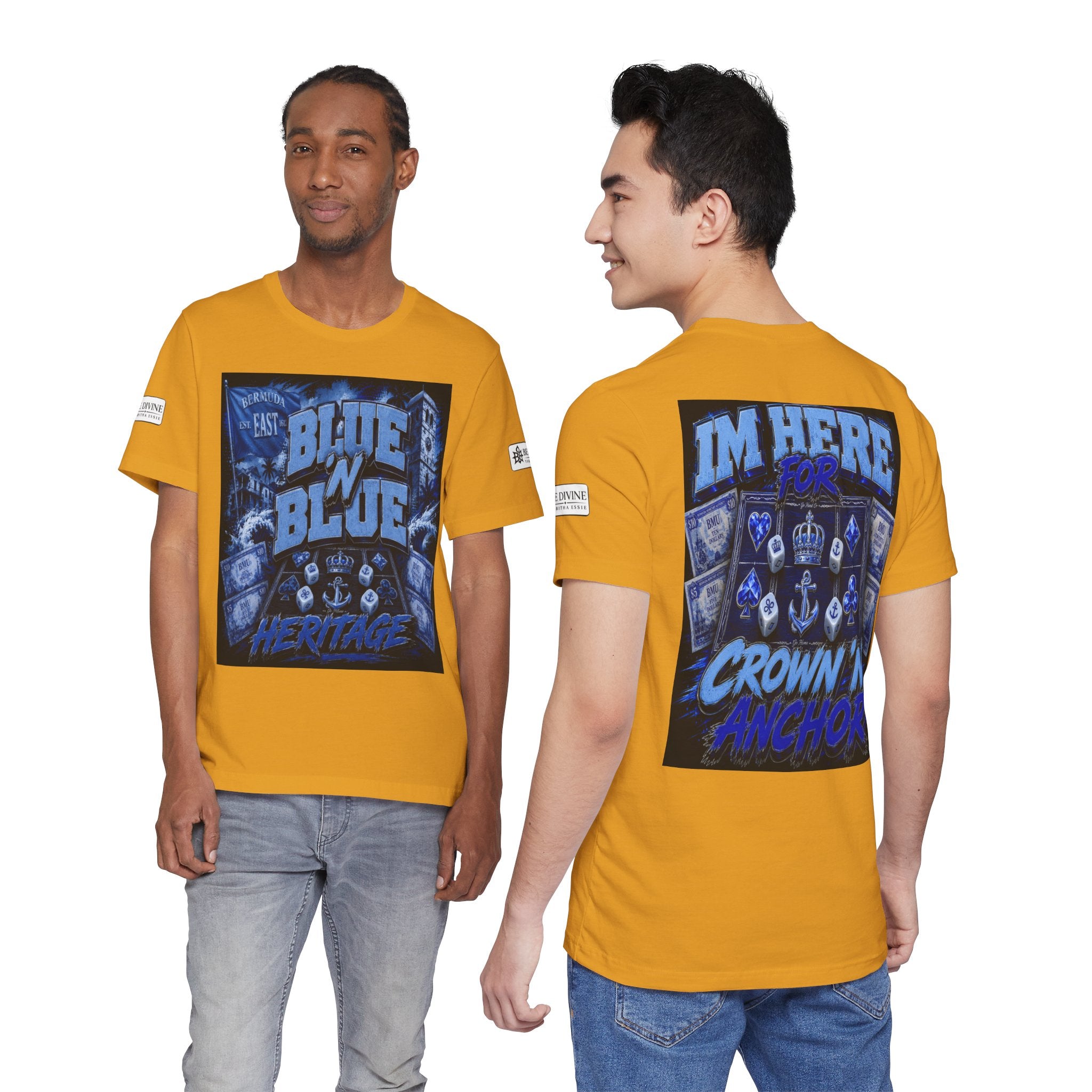 BE DIVINE™ Blue 'N Blue Heritage – I'm Here For Crown & Anchor Tee