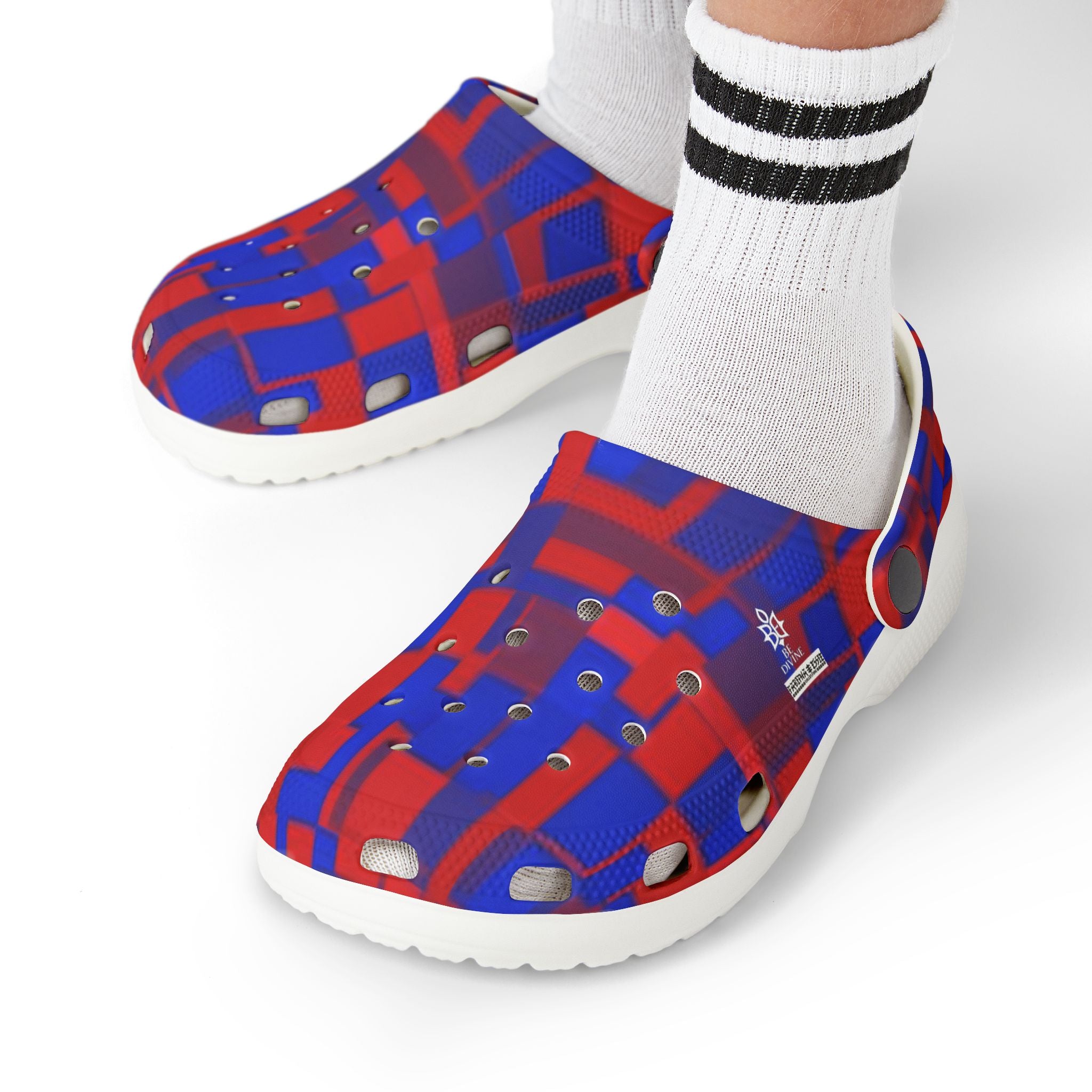 BE DIVINE™ Somerset Camo Block - One of One Cup Match Kids Foam Clogs by Tabitha Essie