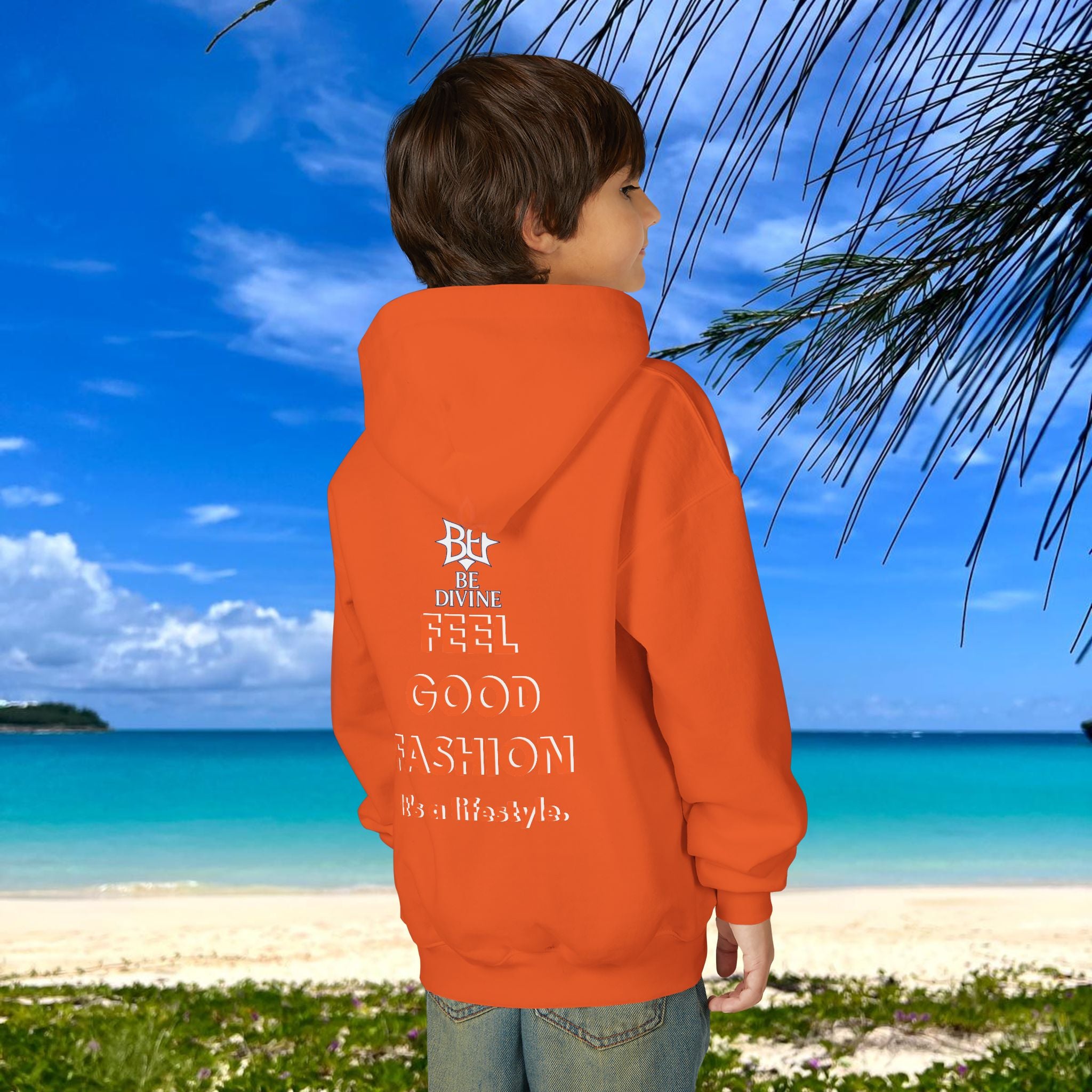 BE DIVINE™ Youth Hoodie – Gender Neutral, Soft Cotton, Inspirational Print (Youth S–XL)