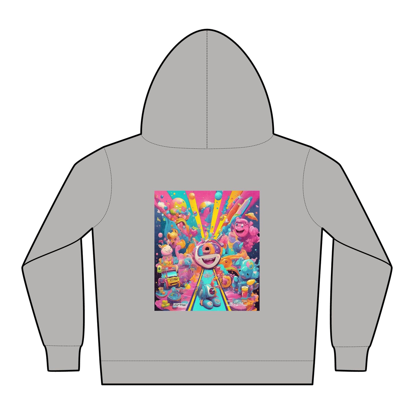 BE DIVINE™ Toddler Fleece Hoodie – Colorful Fantasy Art | Cozy Pullover for Kids (2T–5/6Y)