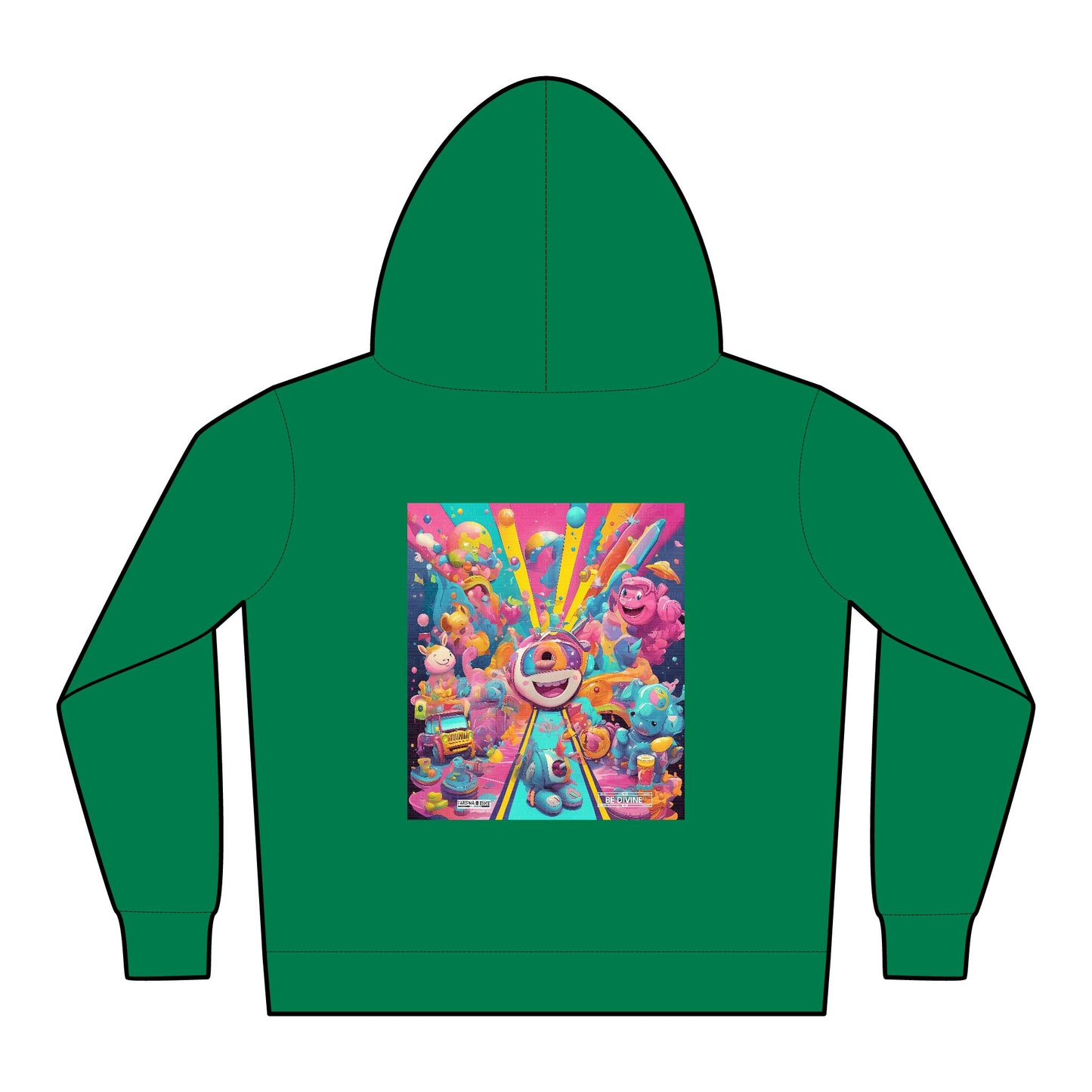 BE DIVINE™ Toddler Fleece Hoodie – Colorful Fantasy Art | Cozy Pullover for Kids (2T–5/6Y)