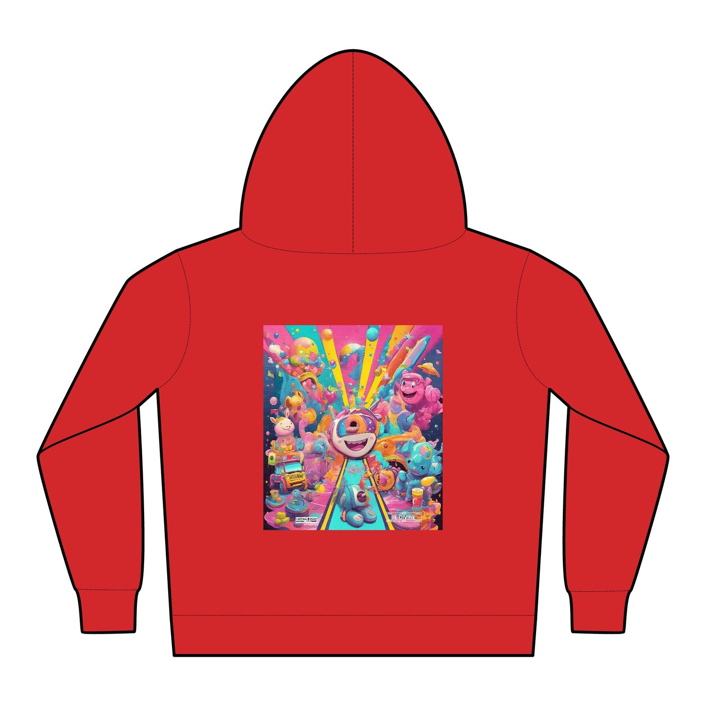 BE DIVINE™ Toddler Fleece Hoodie – Colorful Fantasy Art | Cozy Pullover for Kids (2T–5/6Y)