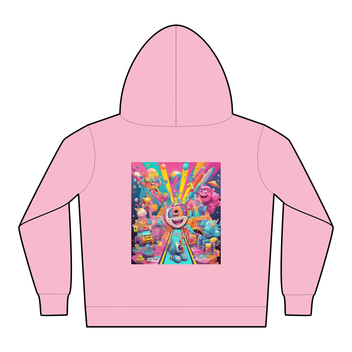 BE DIVINE™ Toddler Fleece Hoodie – Colorful Fantasy Art | Cozy Pullover for Kids (2T–5/6Y)