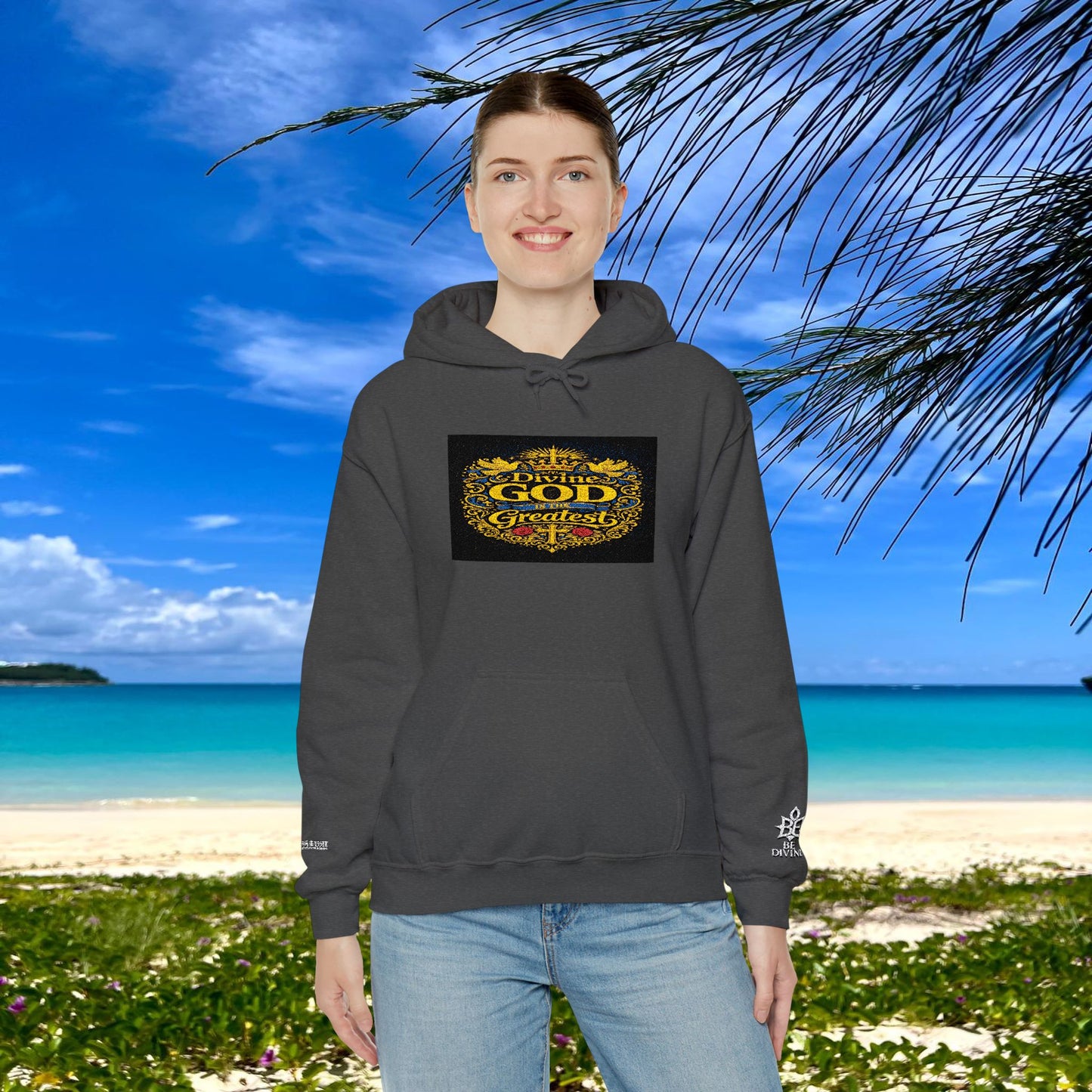 BE DIVINE™ “Divine God Is the Greatest” Embroidered Unisex Hoodie