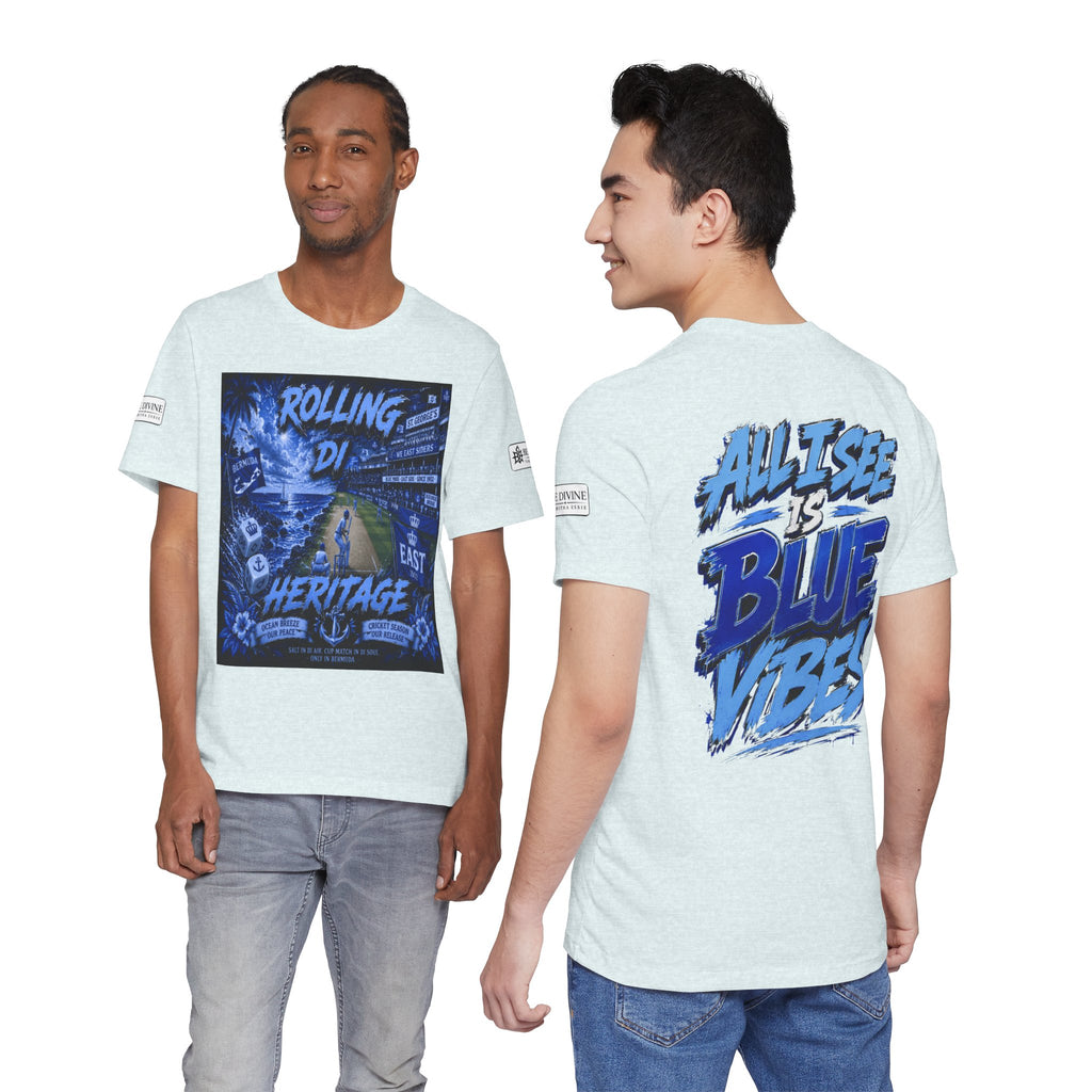 BE DIVINE™ Rolling Di Heritage – All I See Is Blue Vibes Heritage Tee