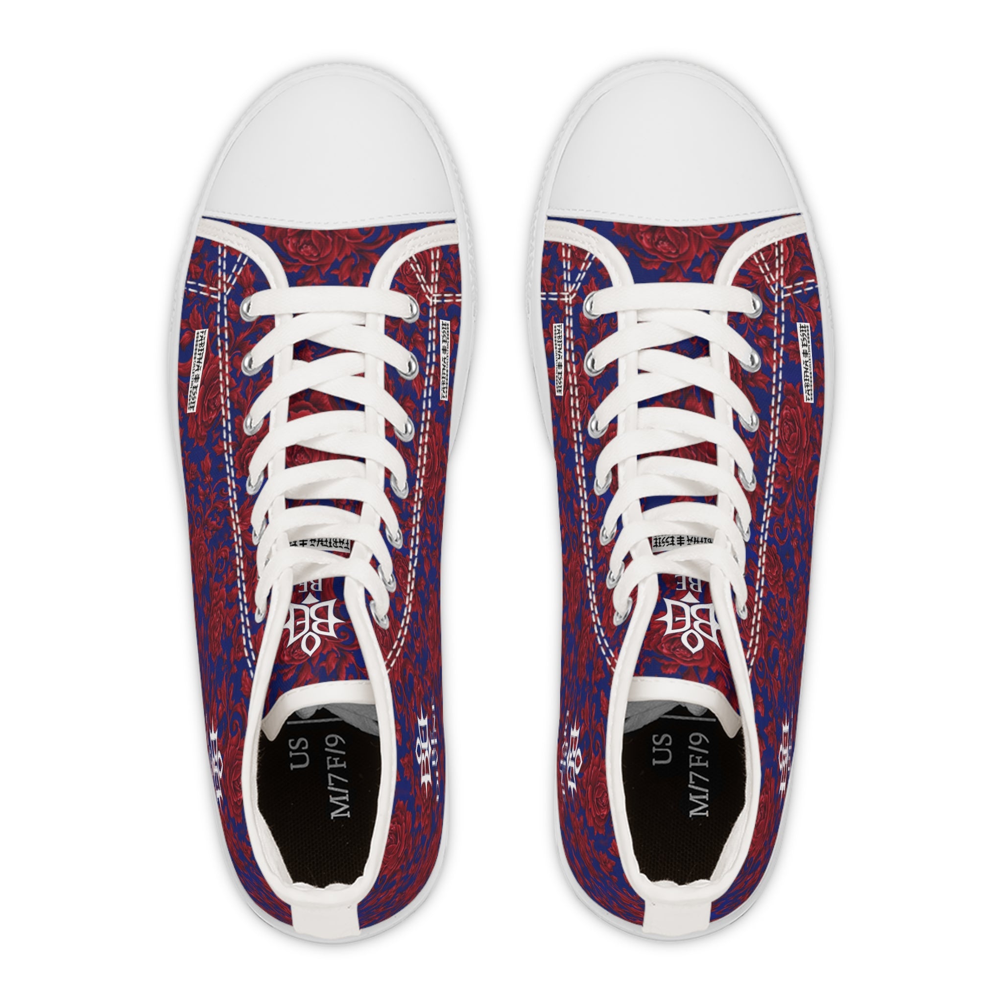 BE DIVINE™ Somerset Red Roses High Top Canvas Sneakers by Tabitha Essie