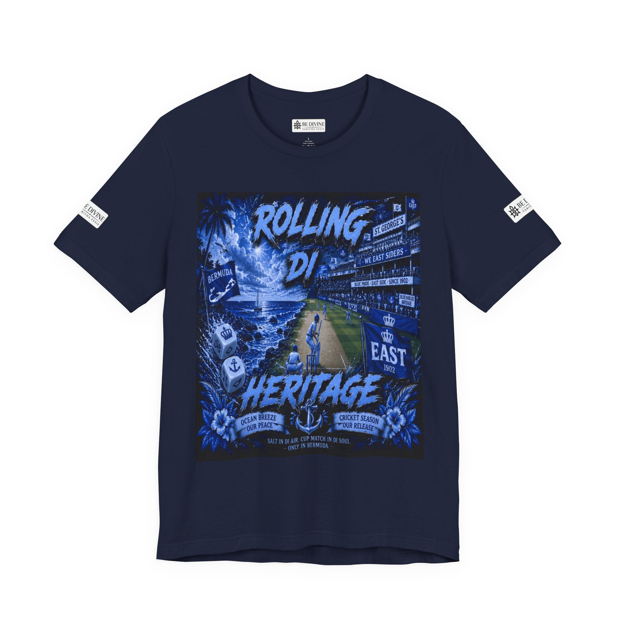 BE DIVINE™ Rolling Di Heritage – All I See Is Blue Vibes Heritage Tee
