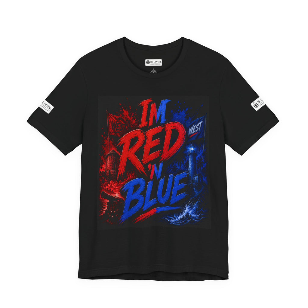 BE DIVINE™ I’m Red ’N Blue Energy Tee