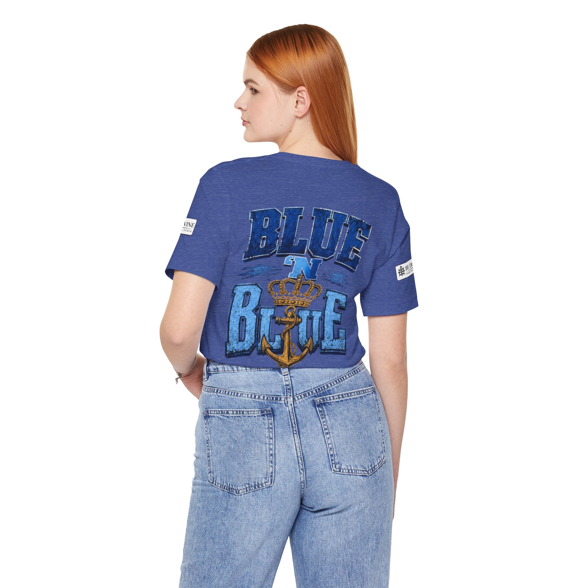 BE DIVINE™ BLUE 'N BLUE T-Shirt – Crown 'N Anchor Edition