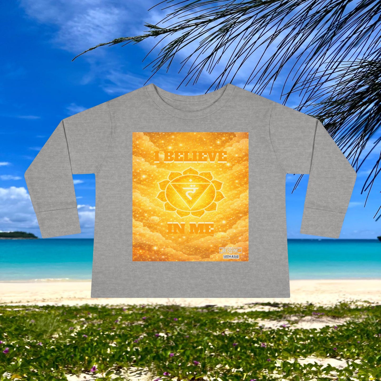 BE DIVINE™ Solar Plexus Toddler Long Sleeve Tee | Confidence & Empowerment Chakra Shirt