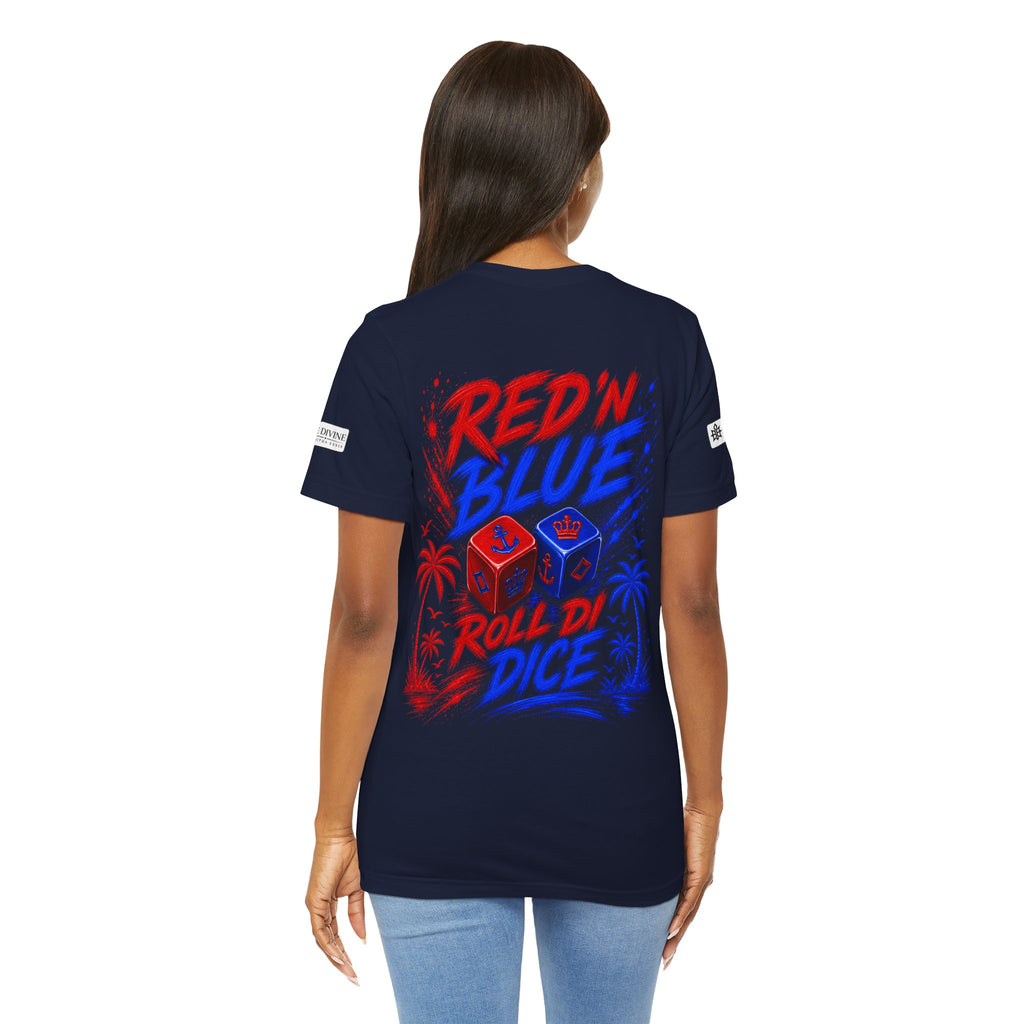 BE DIVINE™ Red ’N Blue Crown ’N Anchor Tee
