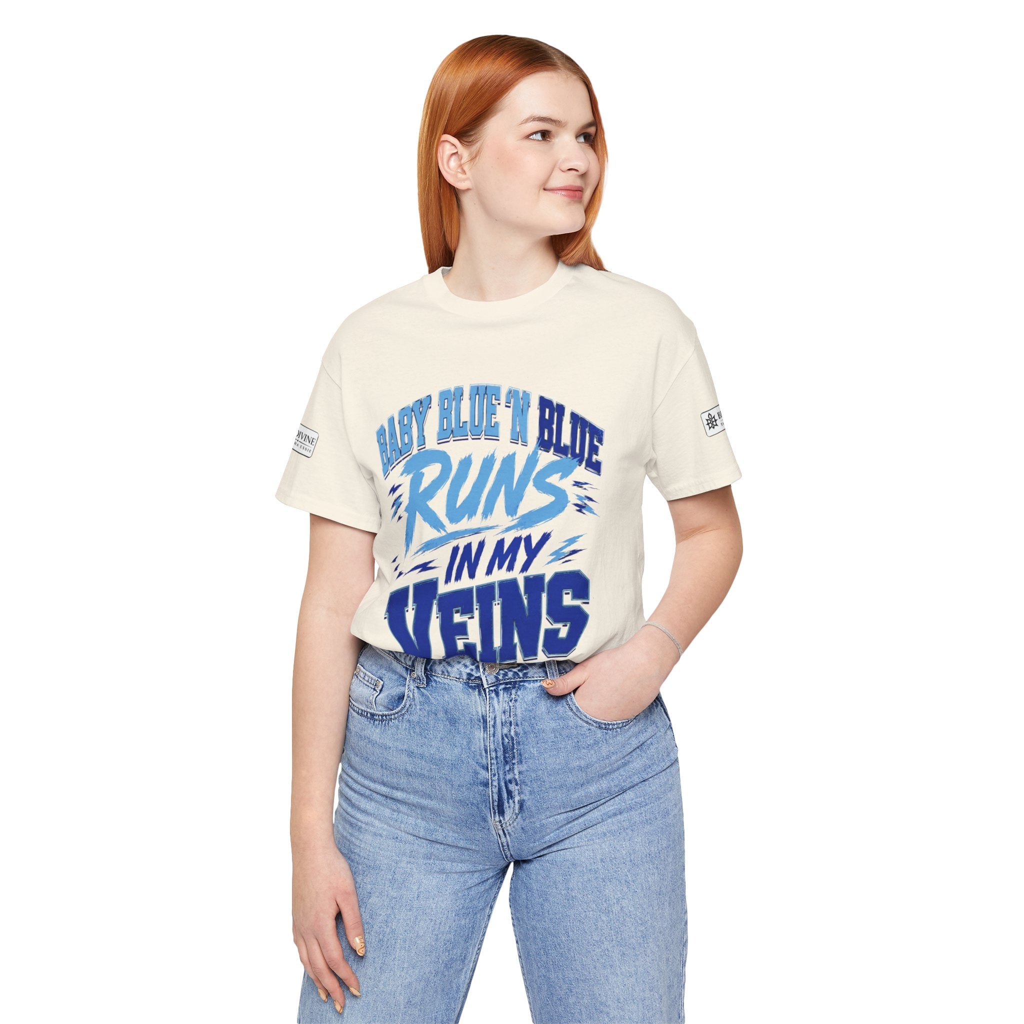 BE DIVINE™ Baby Blue 'N Blue Runs In My Veins Through 'N Through Tee