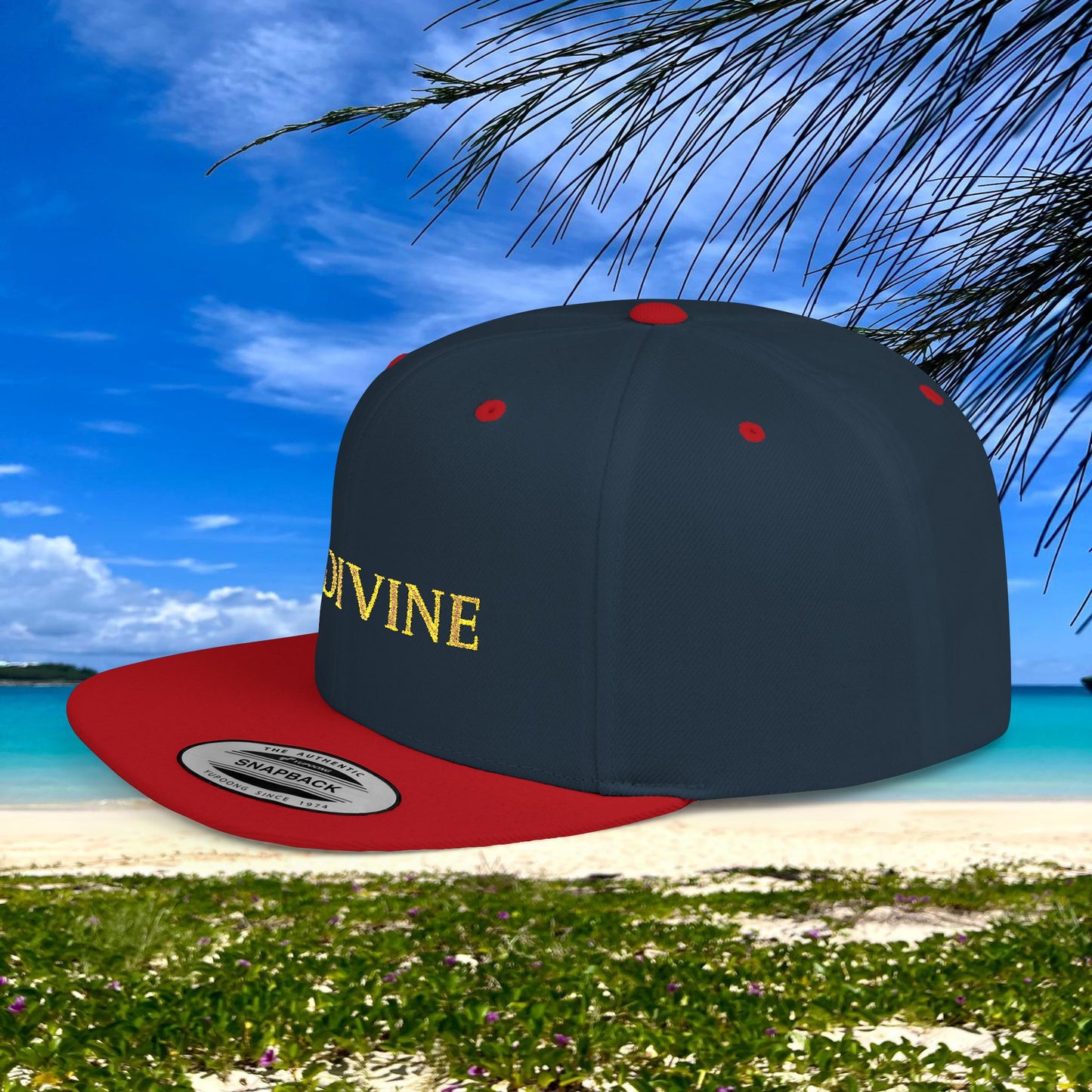 BE DIVINE™ Premium Snapback Cap – Embroidered Gold