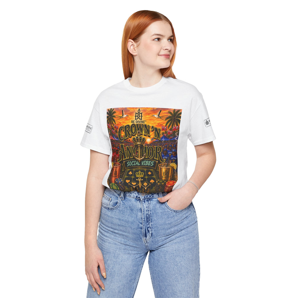 BE DIVINE™ Cup Match Social Vibes Tee – Crown 'N Anchor Edition