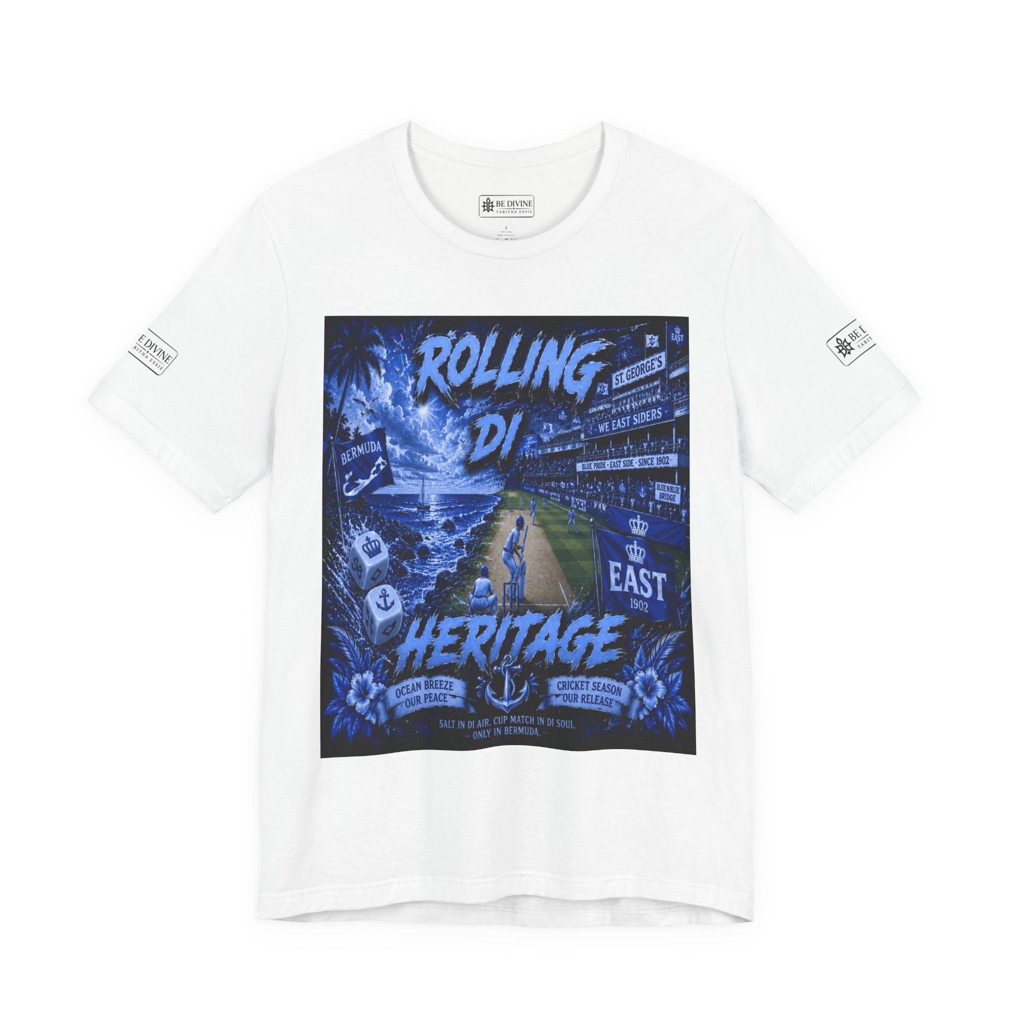 BE DIVINE™ Rolling Di Heritage – All I See Is Blue Vibes Heritage Tee
