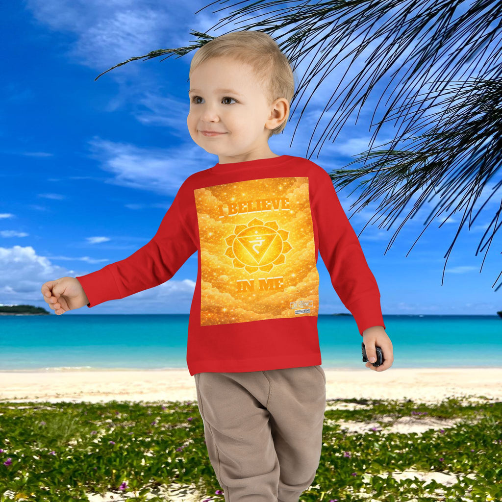 BE DIVINE™ Solar Plexus Toddler Long Sleeve Tee | Confidence & Empowerment Chakra Shirt