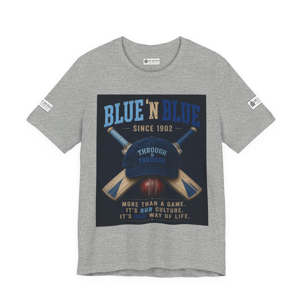 BE DIVINE™ Blue 'N Blue Since 1902 – Through 'N Through Heritage Tee